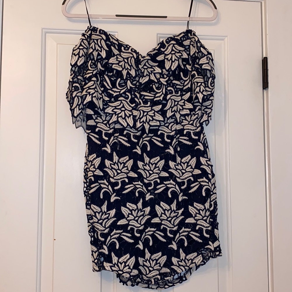 Strapless lace dress